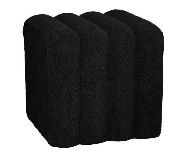 TOGO Σκαμπό Βοηθητικό, Teddy Ύφασμα Μαύρο